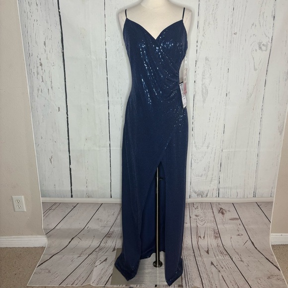 Emerald Sundae Navy Sequin Maxi Dress - Picture 2 of 10